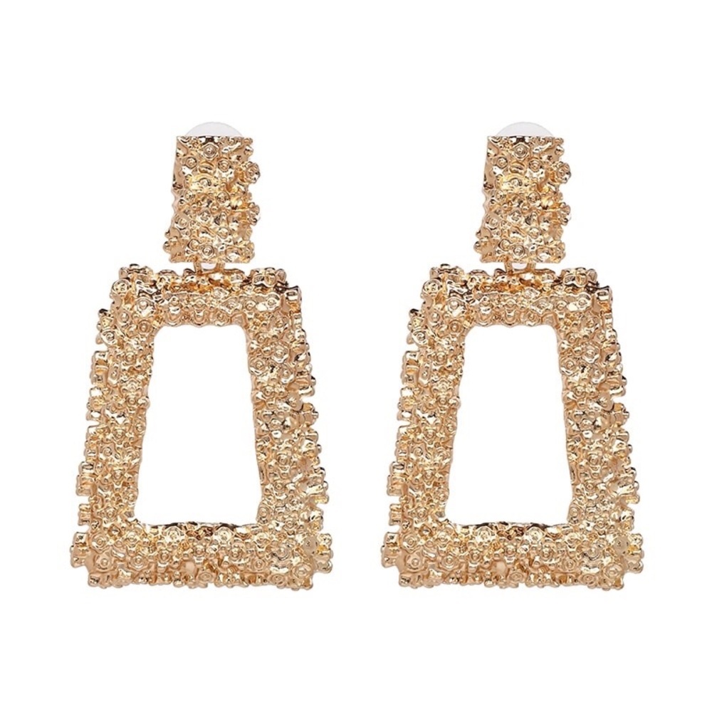 Square statement earrings